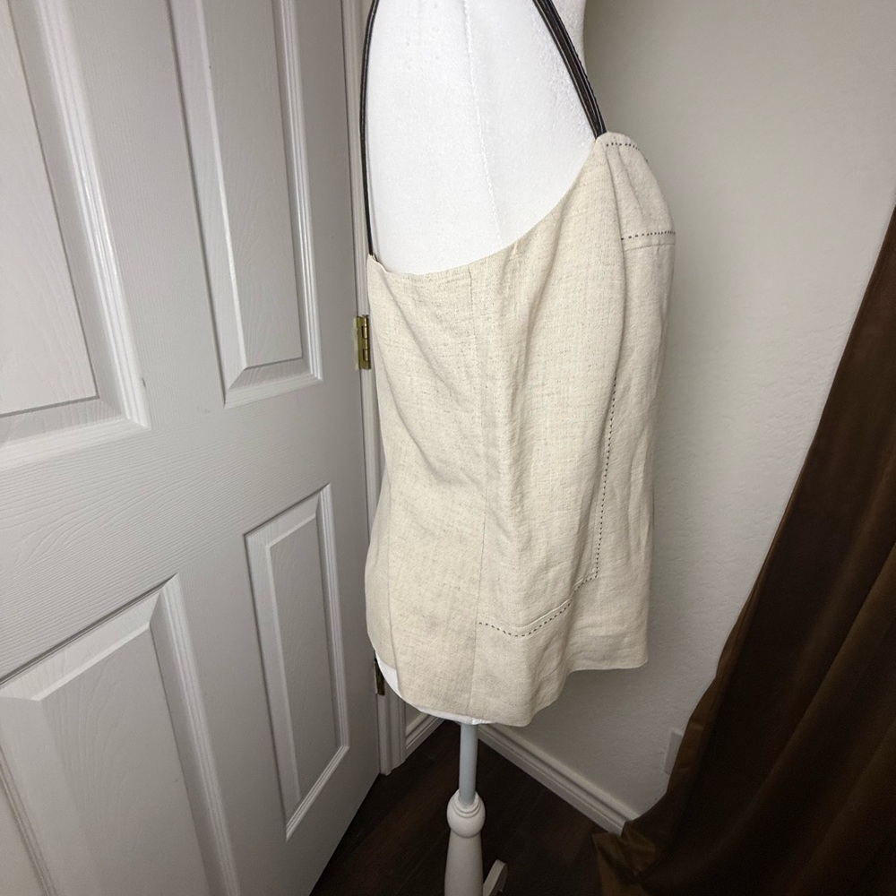 Yves Cossette Depeche Mode Vintage. Simple Elegant Cream Women's Top. Size 12 - Picture 9 of 9